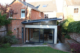 Modern kitchen extension on Edwardian house