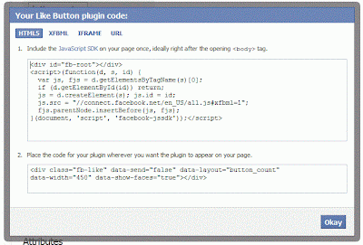 Facebook like button in every Blogger Post
