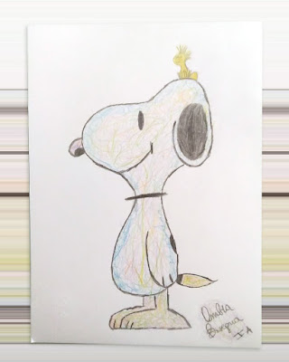 snoopy art - disegnare e colorare senza copiare