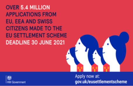 Post Brexit Records of EU Settlement Applications in United Kingdom