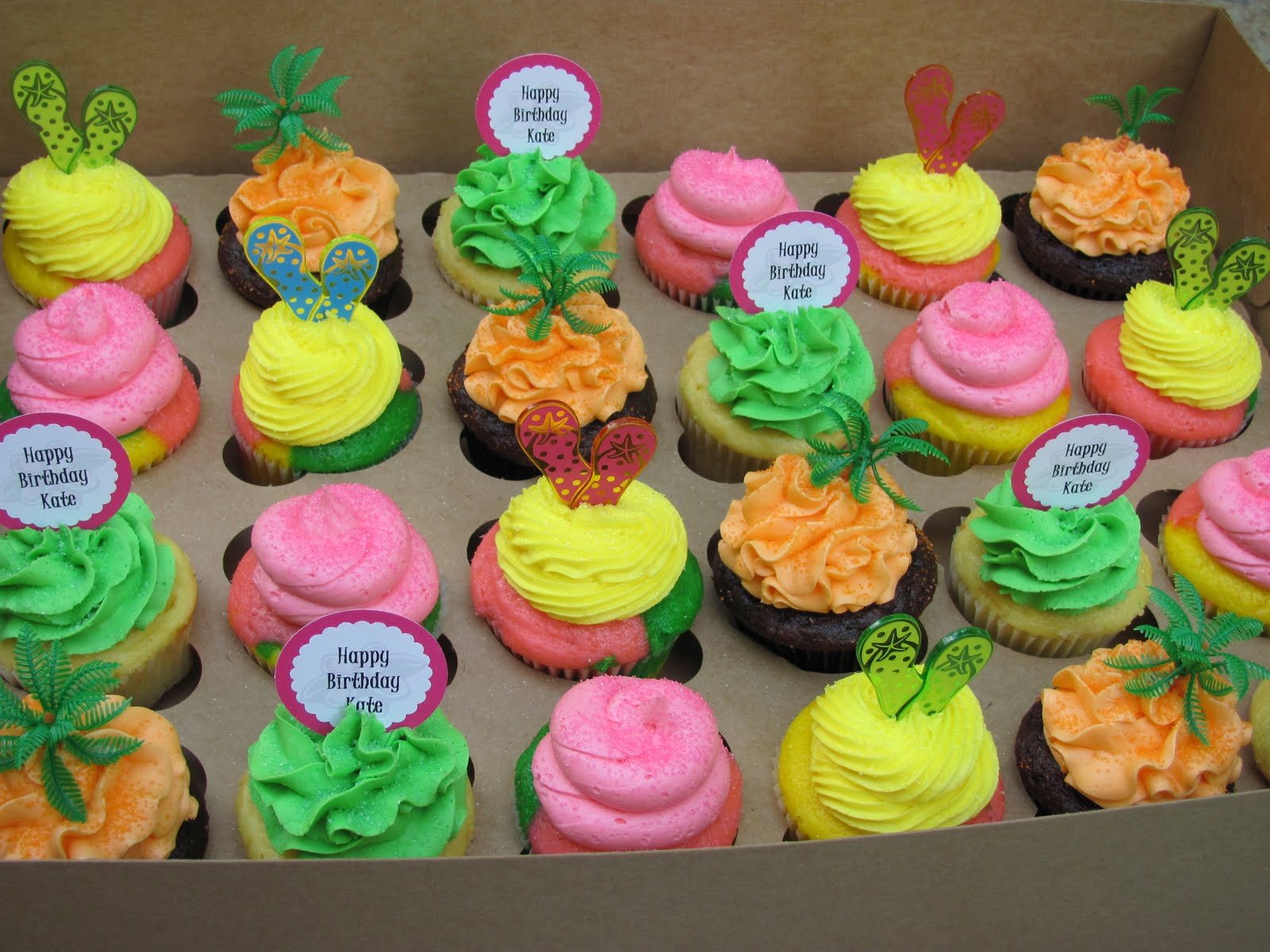 Luau Cupcakes Ideas