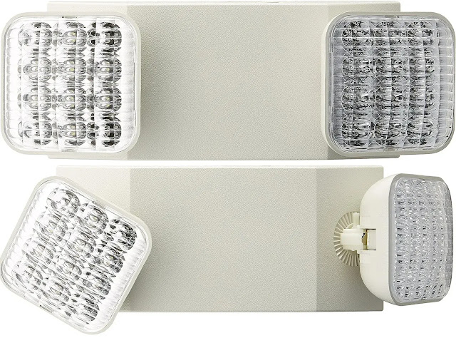 7. LED Two Head Emergency Light with Battery Back-up