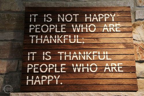 It Is Not Happy People Who Are Thankful - It Is Thankful People Who Are Happy