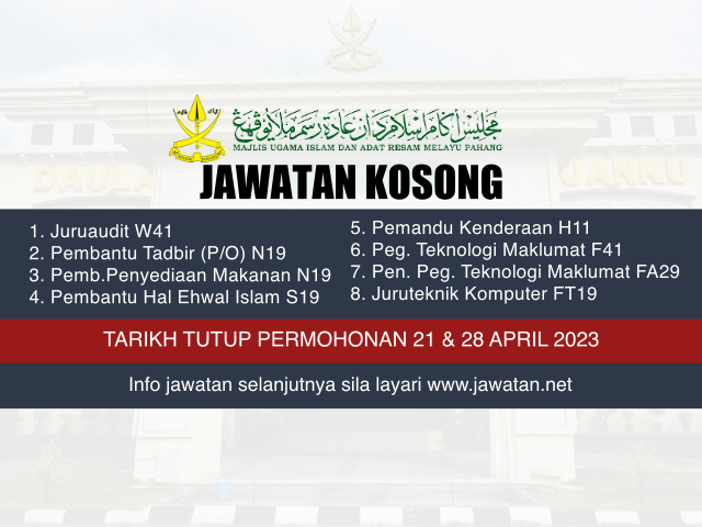 Jawatan Kosong MUIP April 2023