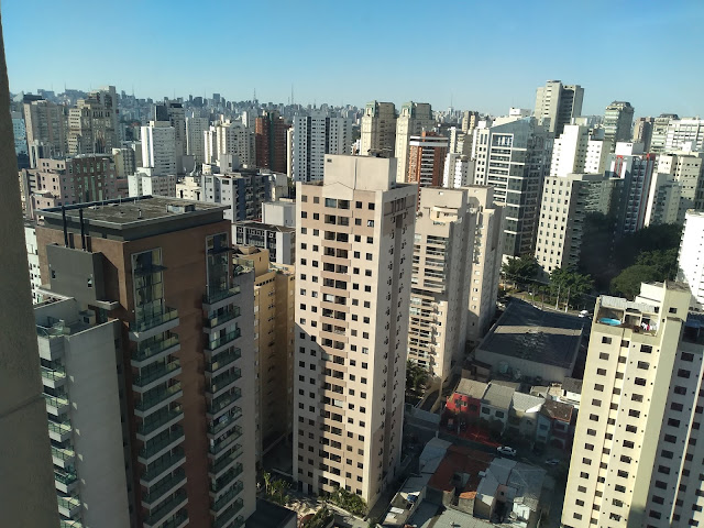 Vista de São Paulo, desde o hotel Mercure Vila Olímpia