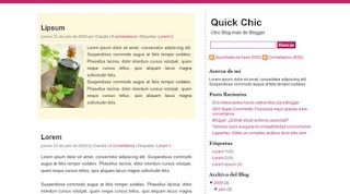 Quick Chic - Minimalist Girly Blogger Template