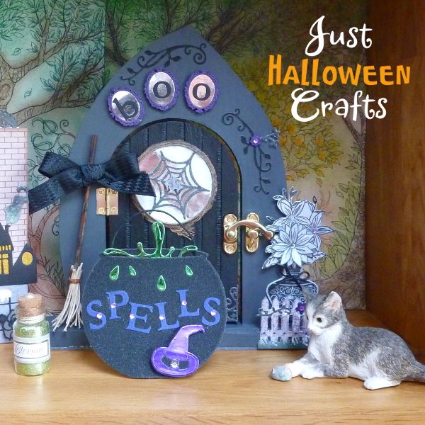 Witch house home Halloween fairy door craft DIY tutorial photos crafting altered art