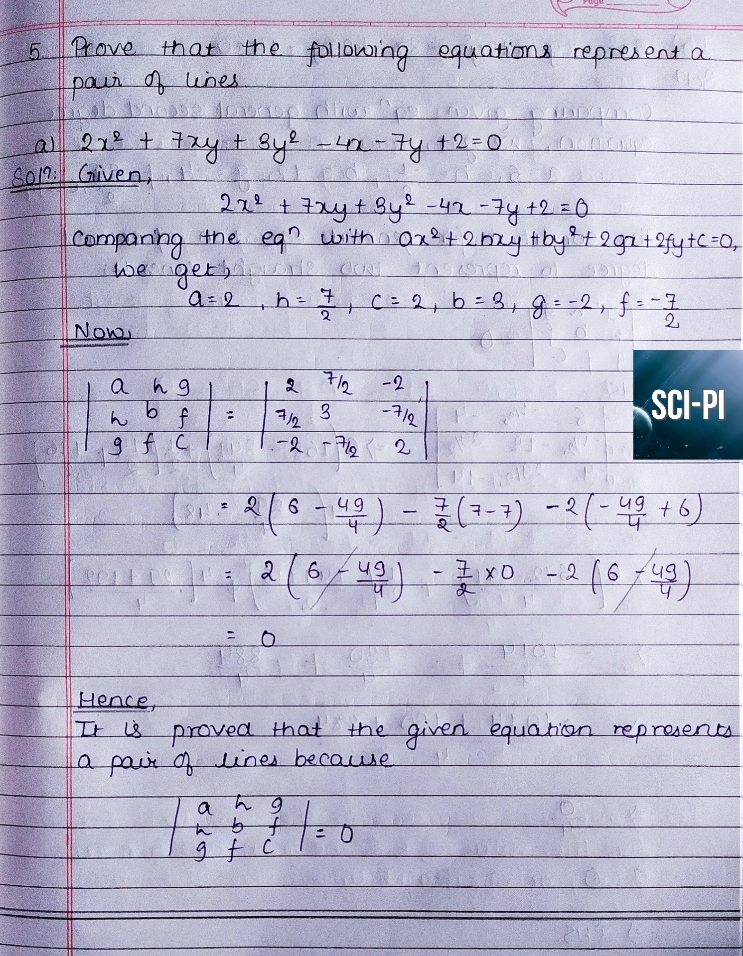 Grade 11 Pair of Straight Lines Exercise Solutions | Basic Mathematics Grade XI by Sukunda Pustak Bhawan