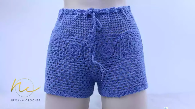 CREA FACIL Y RAPIDO UNA HERMOSA PRENDA Teje Un Pantalón Short a Ganchillo