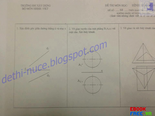 Đề Thi Hình Học Họa Hình 21