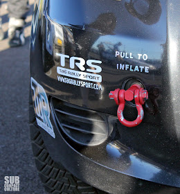 Pull to Inflate on the Tag Rally Sport Yaris at 2013 Oregon Trail Rally