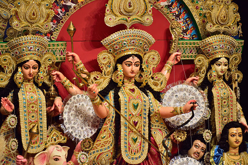 The image of Goddess Durga, Lakshmi, Sarasswati
