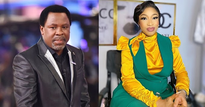 “Pick up your call daddy” – Actress Tonto Dikeh reacts to the death of Pastor TB Joshua