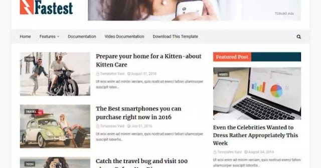 Fastest Blogger Template For Free Download 