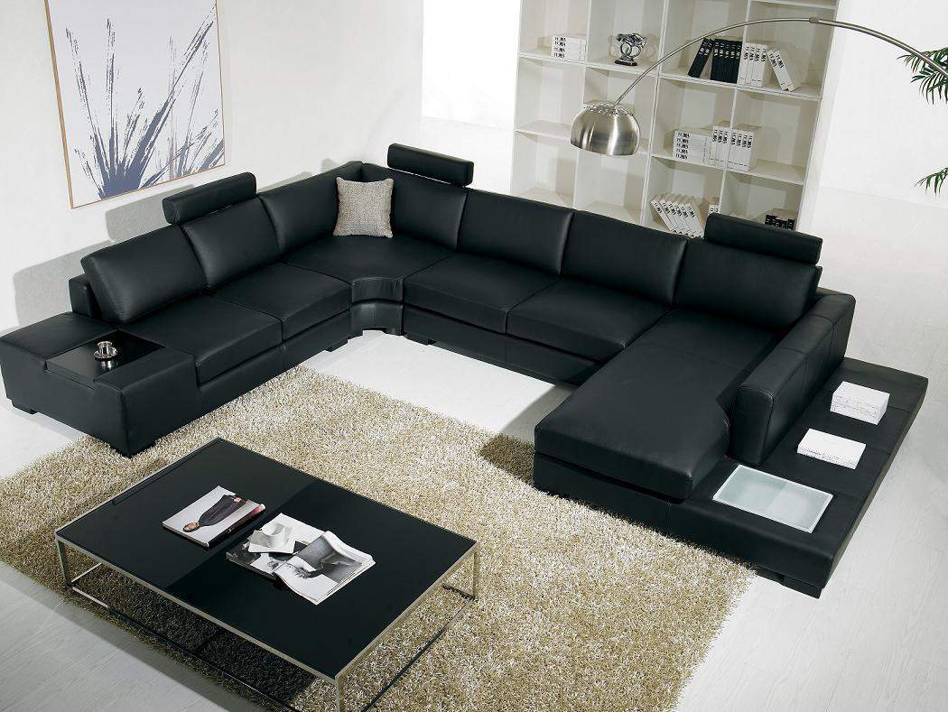 Leather Sectional Living Room Furniture
