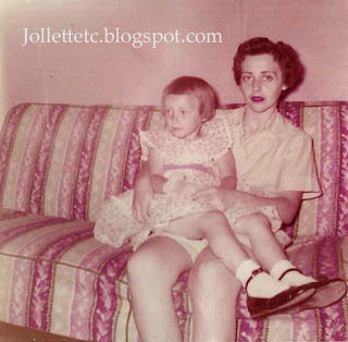 Wendy Slade and Mary Slade Easter 1955 https://jollettetc.blogspot.com