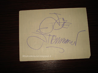 Autografo di Joe Strummer, leader dei The Clash