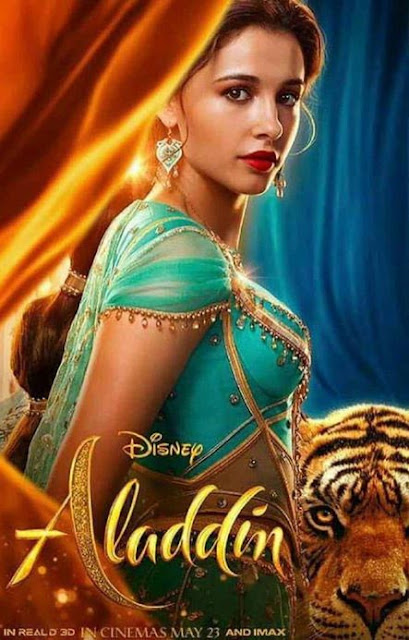 Jasmine (Naomi Scott) figurino em Aladdin