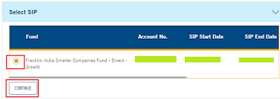 Franklin Mutual Fund - Cancel SIP