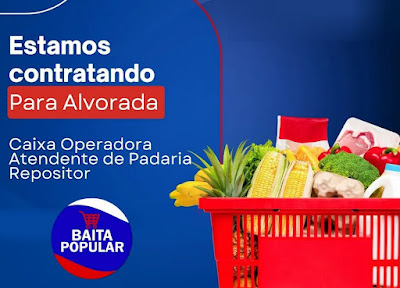 Supermercado abre vagas para Caixa, Repositor e Atendente de Padaria em Alvorada