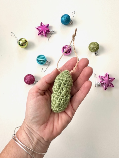 Free Crochet Pattern - Christmas Pickle Ornament