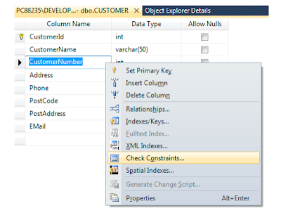 SQL in Check