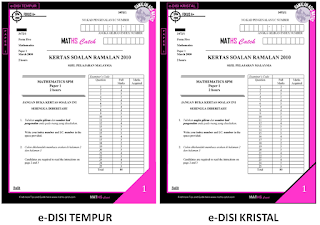 KERTAS SOALAN RAMALAN MATEMATIK: Apa Rahsia Pelajar 
