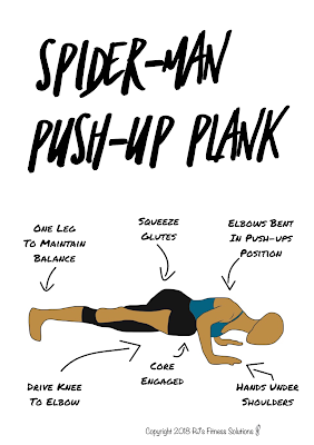 Spider-man Push-up Plank Diagram How To Guide