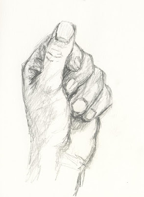 Pete Hobden's (not so) frequent drawings: Closed hand - #89 - Hand nÂ°3