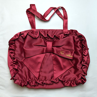 To Alice Big Ribbon Pillow Bag Red