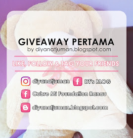 GIVEAWAY PERTAMA by diyanatjuman.blogspot.com, Blogger Giveaway, Blogger, 2018, Peserta, Hadiah, Teddy Bear,