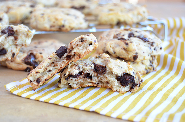 Galletitas de banana y chocolate sin gluten