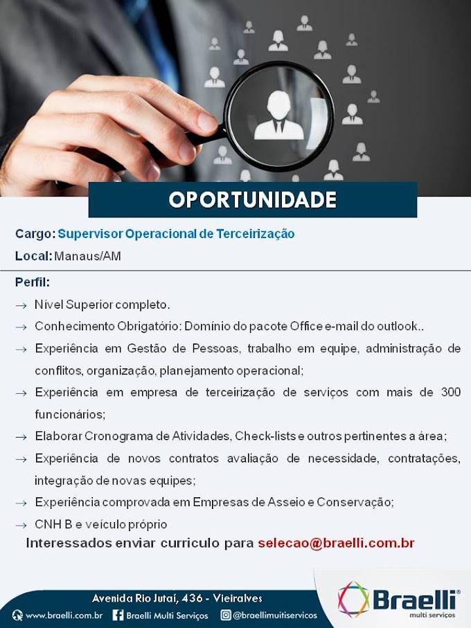 Eletricista Industrial/Promotor de Vendas/Recepcionista Belingue/Supervisor Operacional