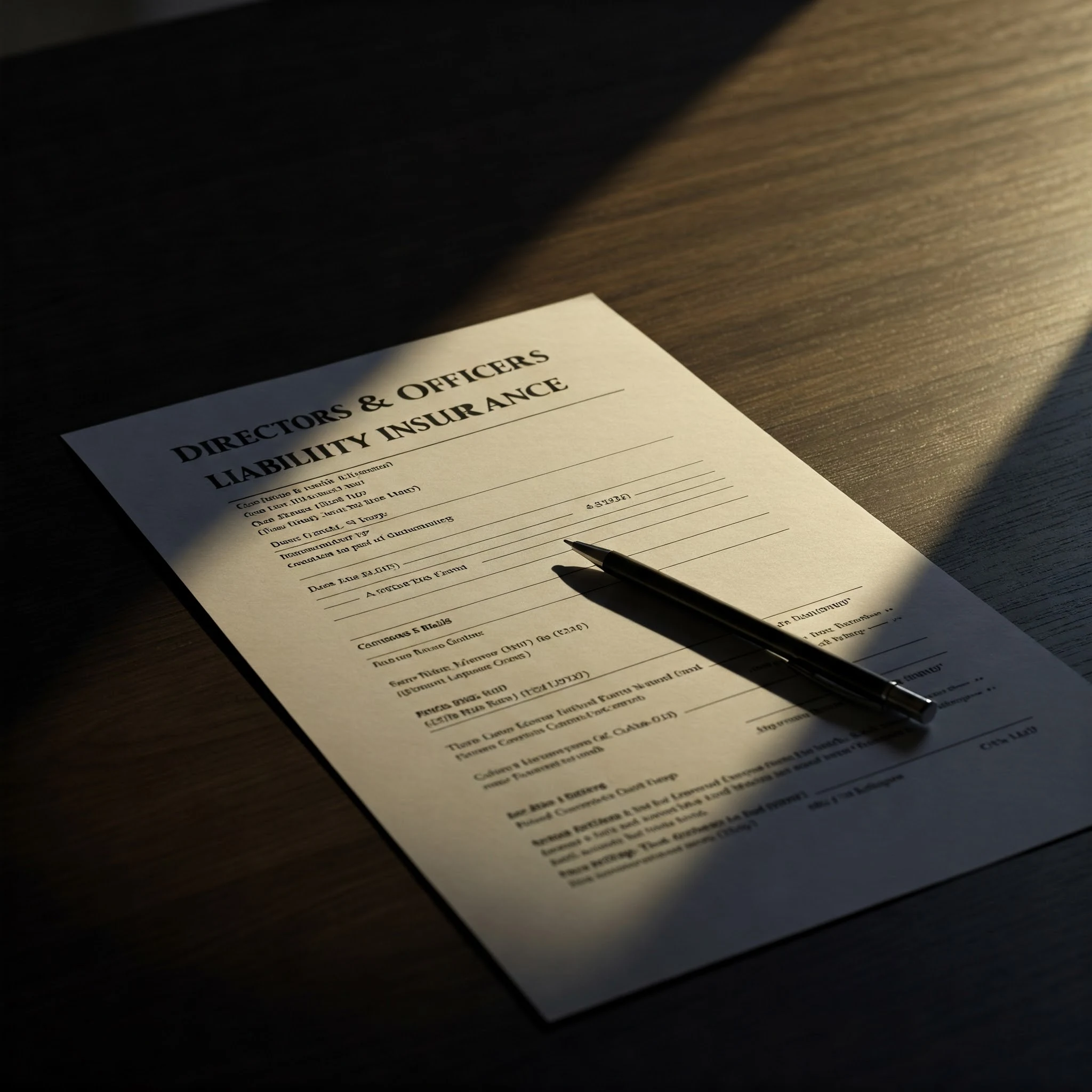Directors & Officers Liability Insurance