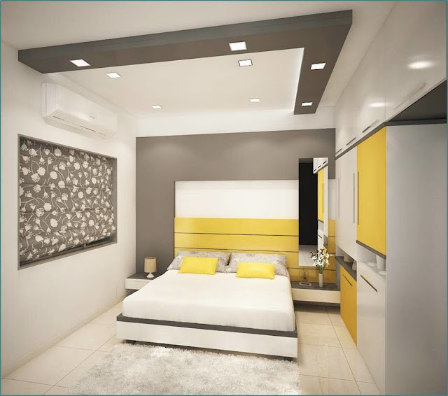 unique modern small bedroom ceiling design