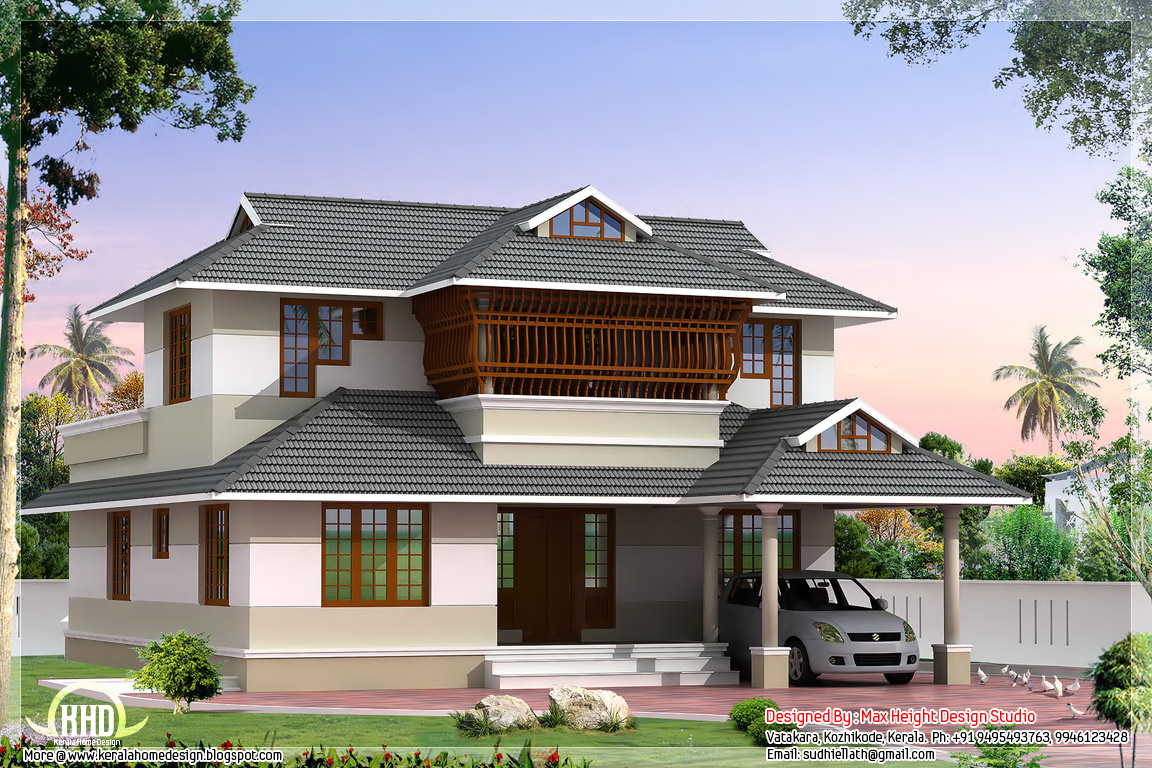  Kerala  style  villa architecture 2200 sq ft House  
