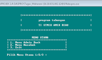 Membuat Program Menu Admin Bank C++