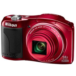 Nikon Coolpix L610 Digital Camera with 14x Optical Zoom-NIKKOR ED Glass Lens (25-350mm), 16.0 MP, Optical VR, Full HD (1080p) Movie, Red