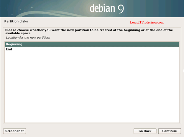 installation of debian 9 with lvm