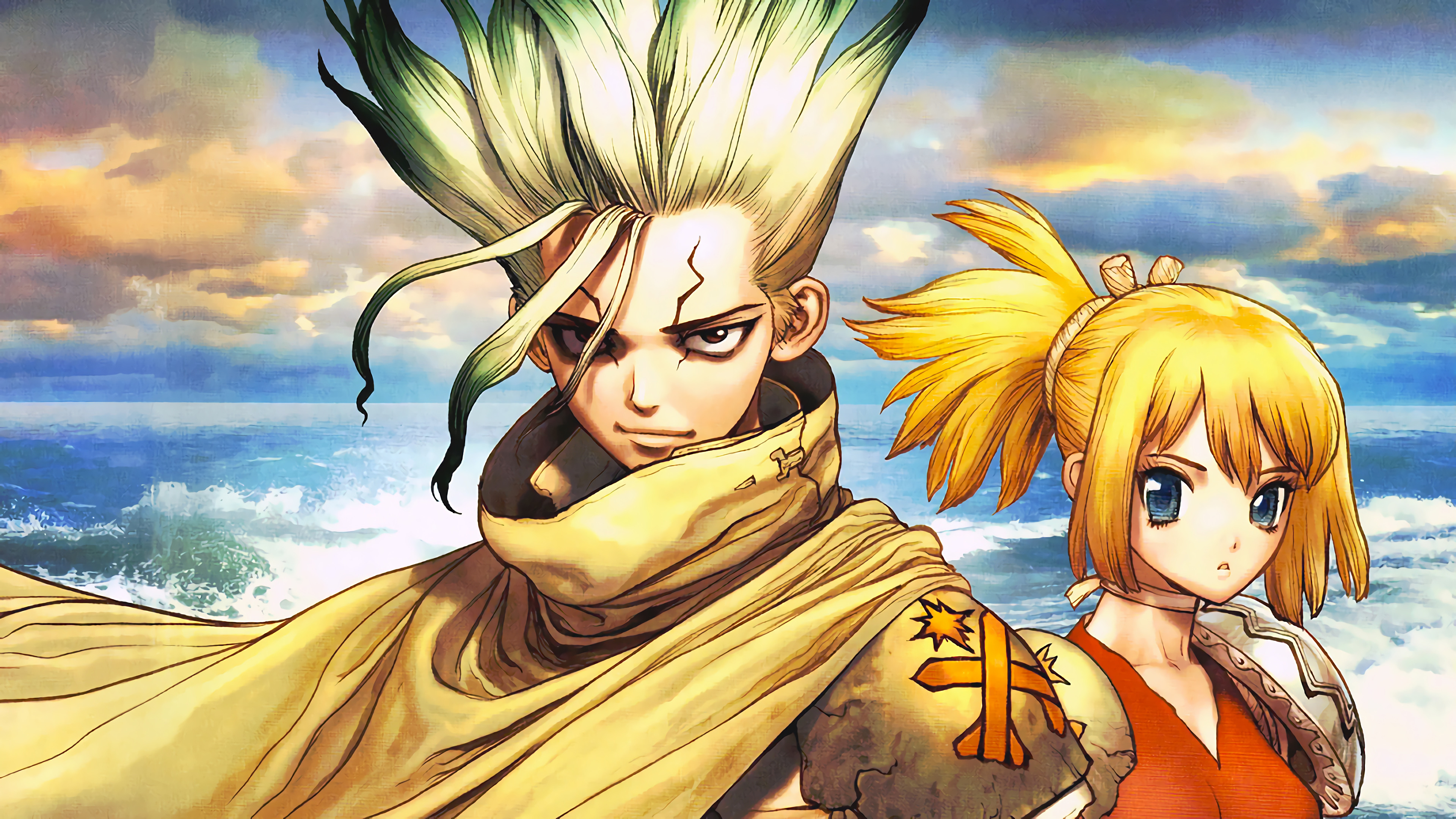 Dr Stone Senku Ishigami Kohaku 4k Wallpaper 2