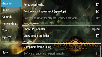 Setting God Of War : Ghost Of Sparta PSP No lag