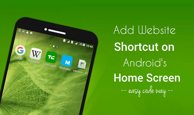 Add websites shortcut to Android home screen