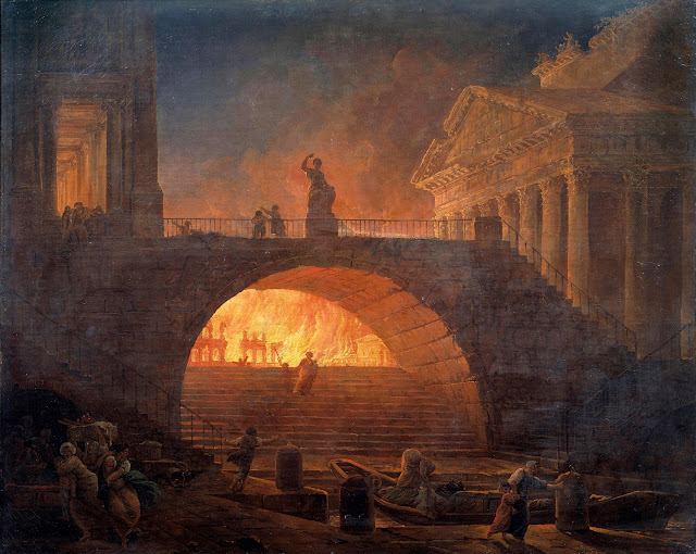 «Пожар в Риме»  Юбера Робера (1785 г.)
