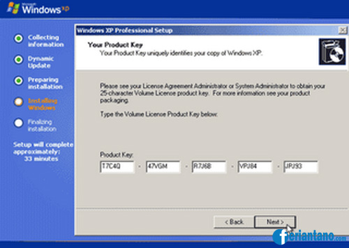 Cara Install Windows XP Lengkap Dengan Gambar - Feriantano.com