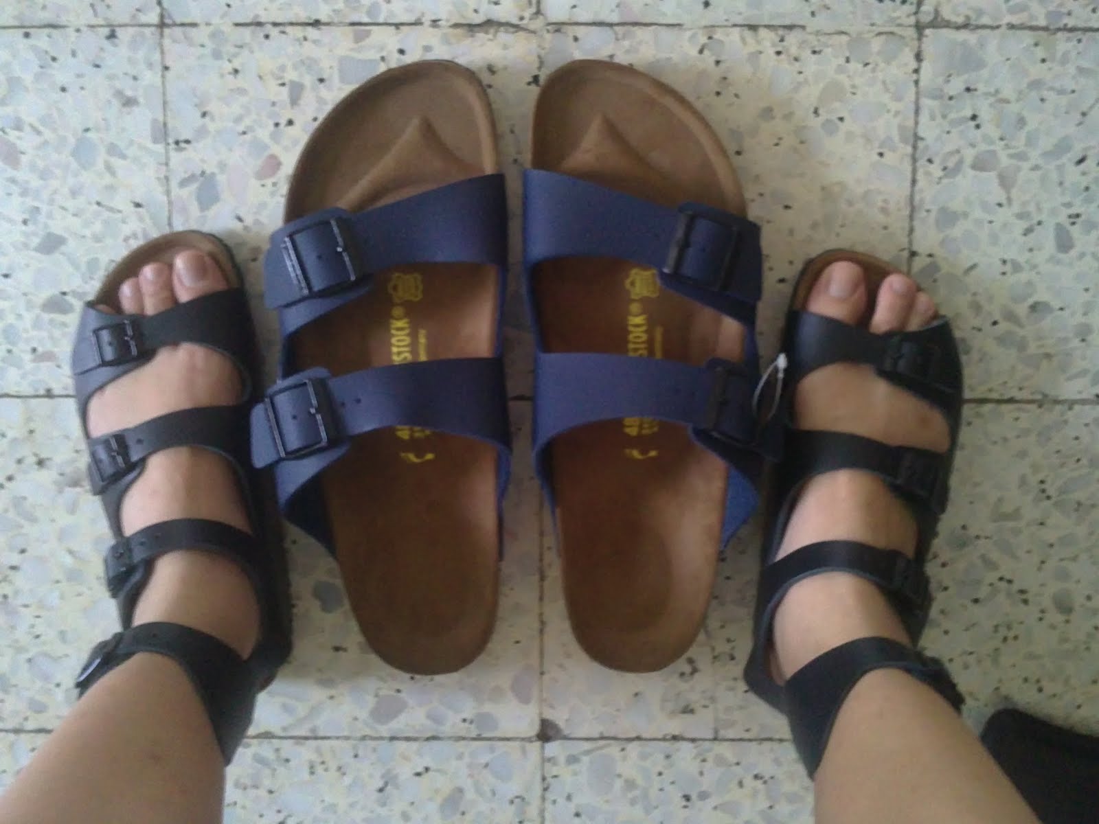 get a pair of sandals for her dad. his size is 48! gosh...birkenstock ...