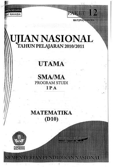 Soal Ujian Nasional