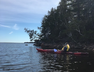 Paddling a kayak and taking photos is difficult.