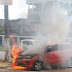 Incêndio atinge carro em avenida da Praça 14; veja vídeo