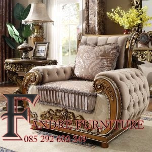 gambar sofa ukir klasik modern dari kayu jati warna custom kerajinan tks furniture 085292602349