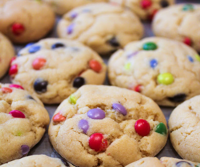 Galletas de m&m (lacasitos).